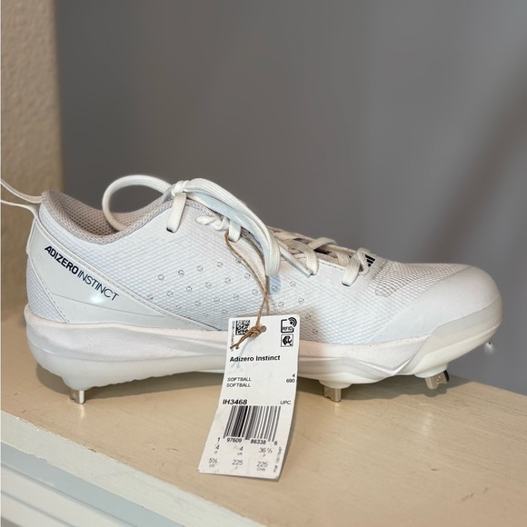 Adidas Adizero Instinct TP White Black Softball Cleats IH3468 Women's Size 5.5 - Picture 5 of 9